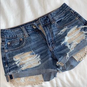 Lace high rise American Eagle shorts